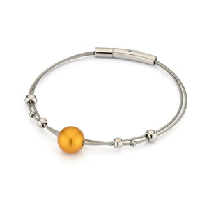 Armband mit warmen goldfarbenen Perlen A274G