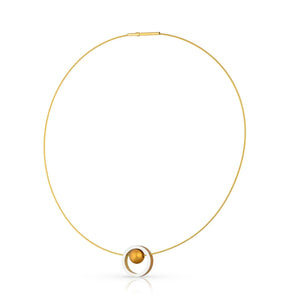 DONNA Goldfarbener Ring mit Kugelkette | C278G
