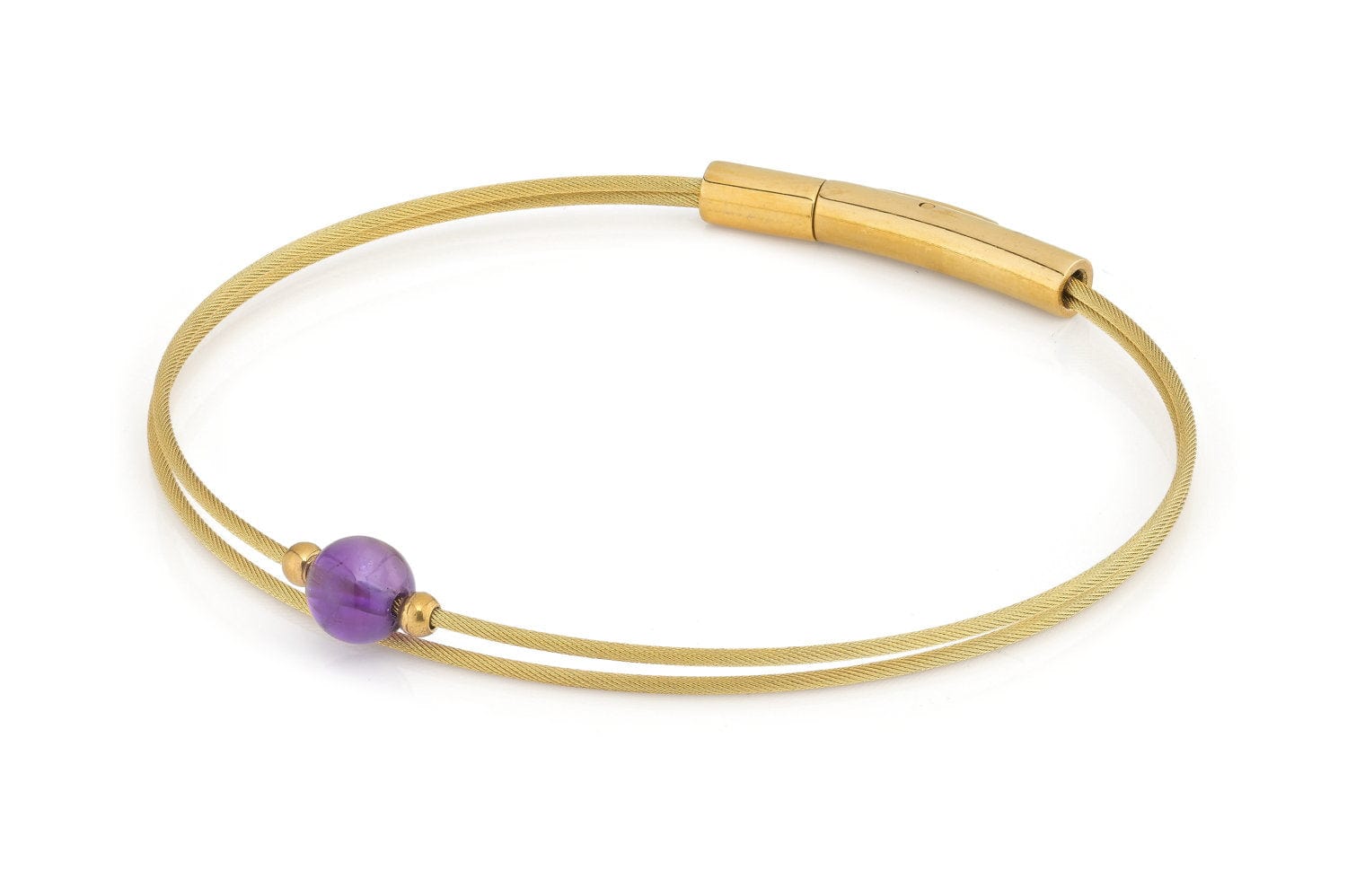 Thinking of You Amethyst Edelsteinarmband goldfarben