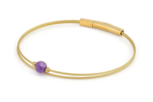 Thinking of You Amethyst Edelsteinarmband goldfarben