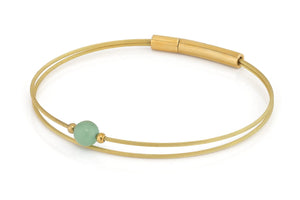 Thinking of You Edelsteinarmband Aventurin goldfarben
