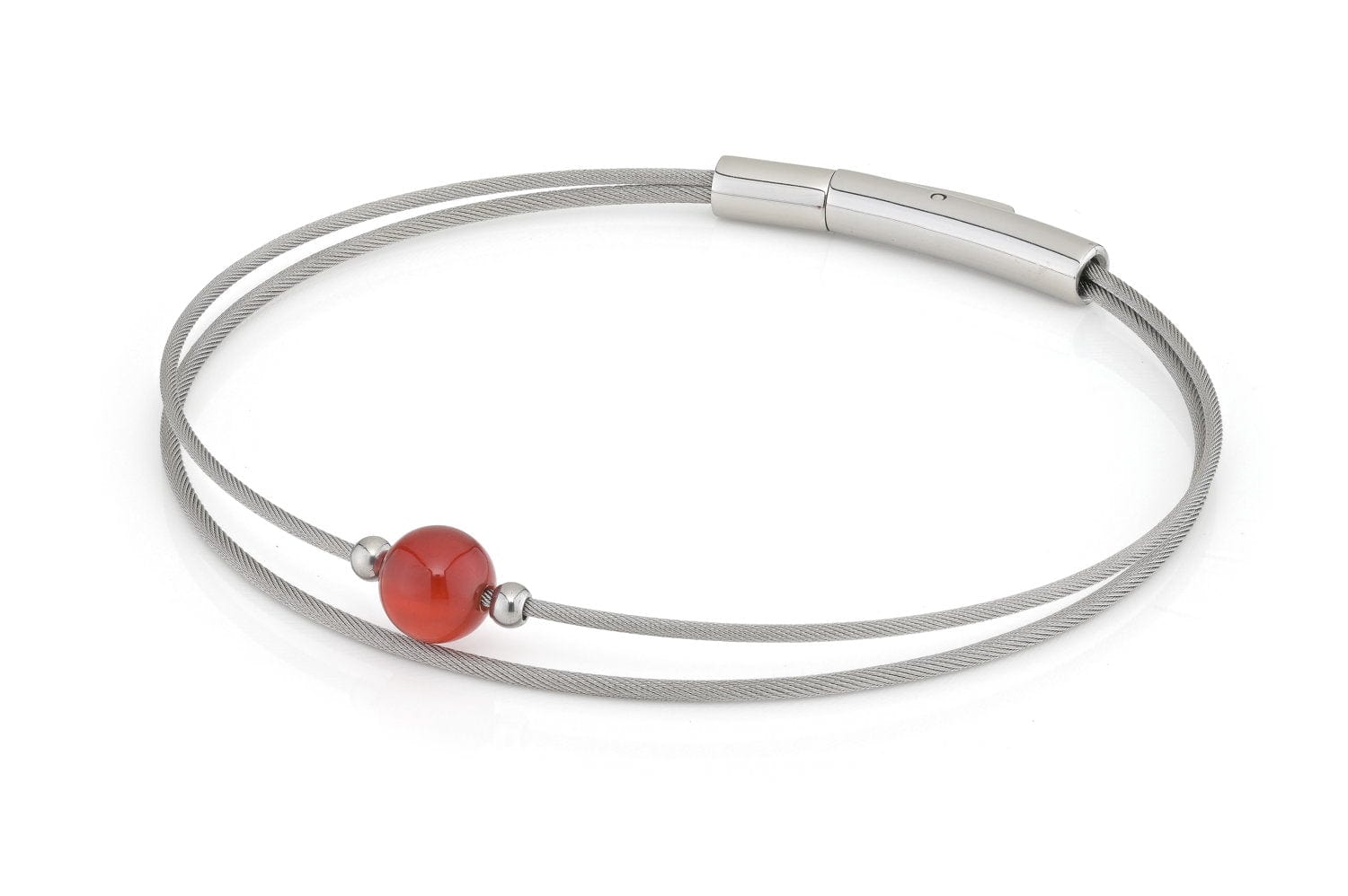 Thinking of You Edelsteinarmband Karneol silberfarben