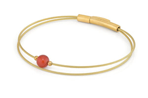 Thinking of You Edelsteinarmband Karneol goldfarben
