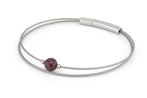 Thinking of You Edelsteinarmband Granat silberfarben