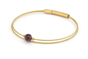 Thinking of You Edelsteinarmband Granat goldfarben