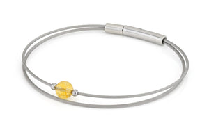 Thinking of You Edelsteinarmband Citrin silberfarben