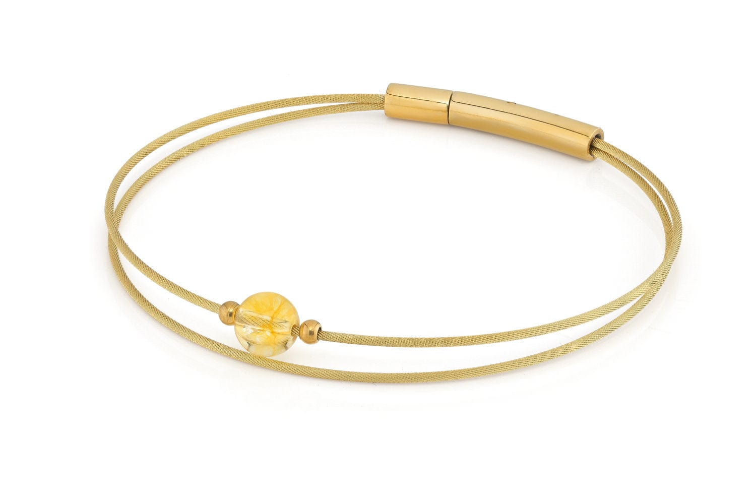 Thinking of You Edelsteinarmband Citrin goldfarben