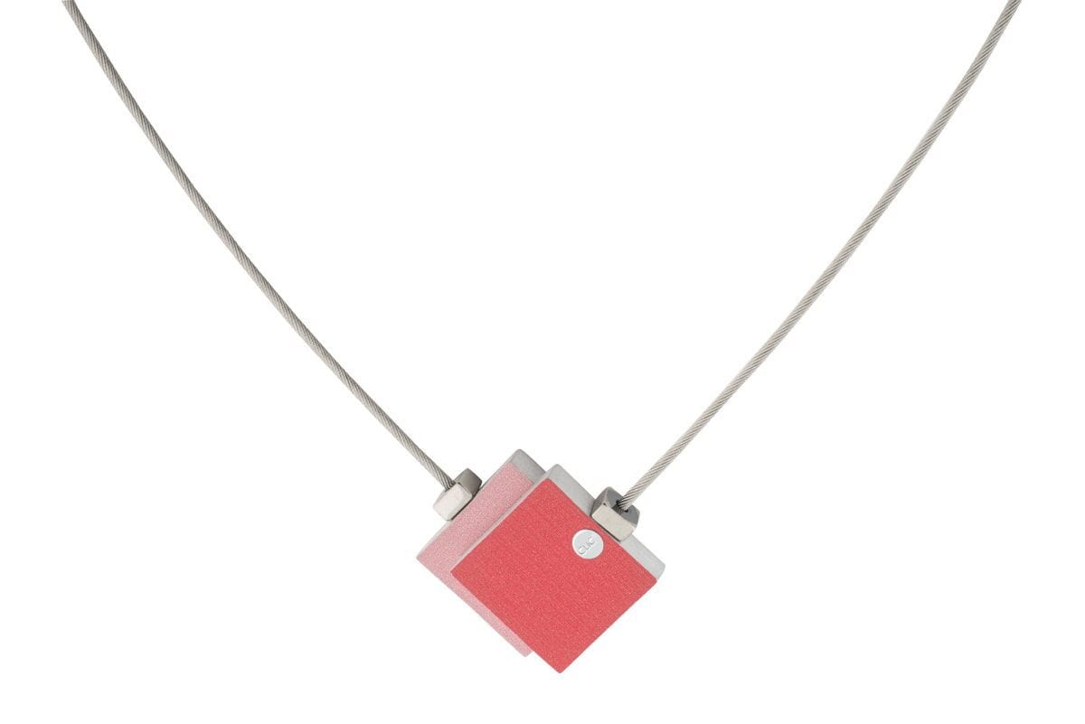 Halskette Zwei Quadrate C142