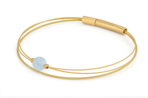 Thinking of You Edelsteinarmband Aquamarin Goldfarbe
